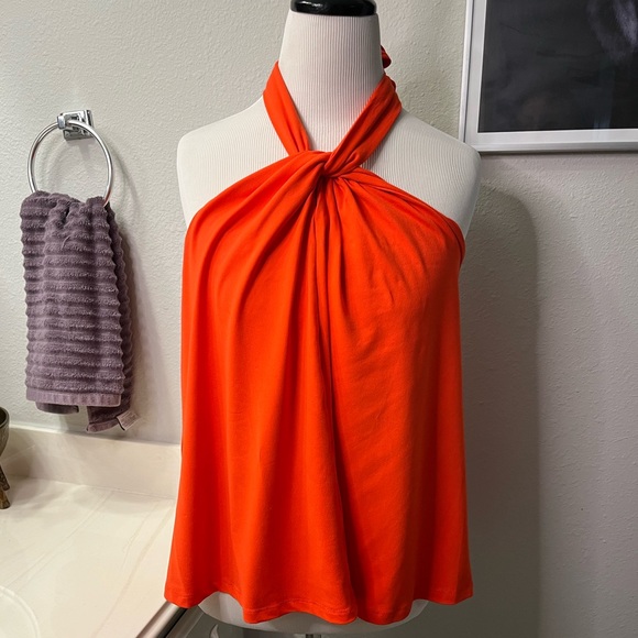 Susana Monaco Cherry Tomato Front Twist Halter Top - size XL - NWT $128 - Picture 1 of 6